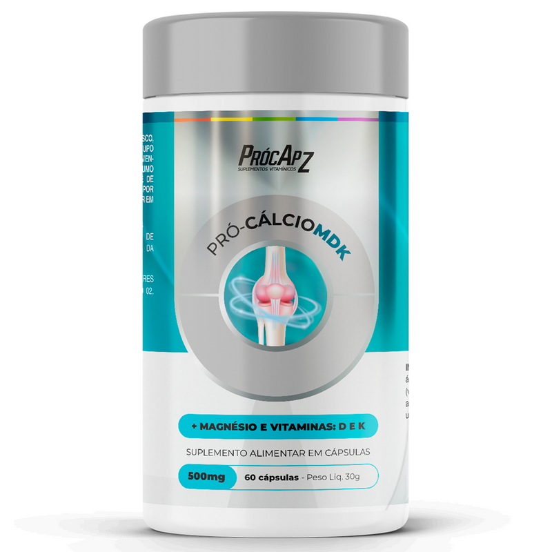 Pró Cálcio MDK l Magnésio e Vitaminas - 60 Cápsulas