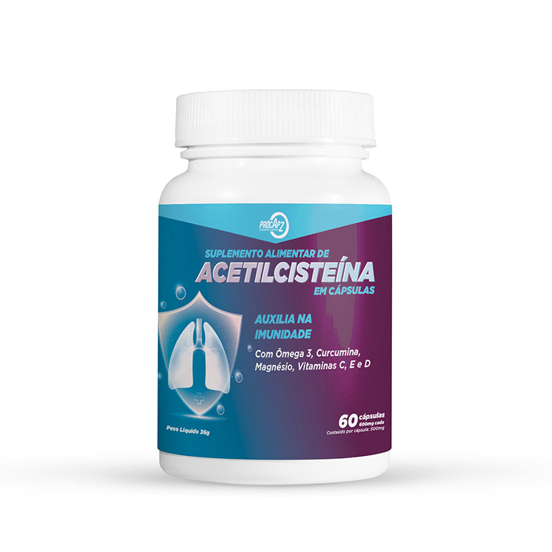 Acetilcisteína - 60 cápsulas