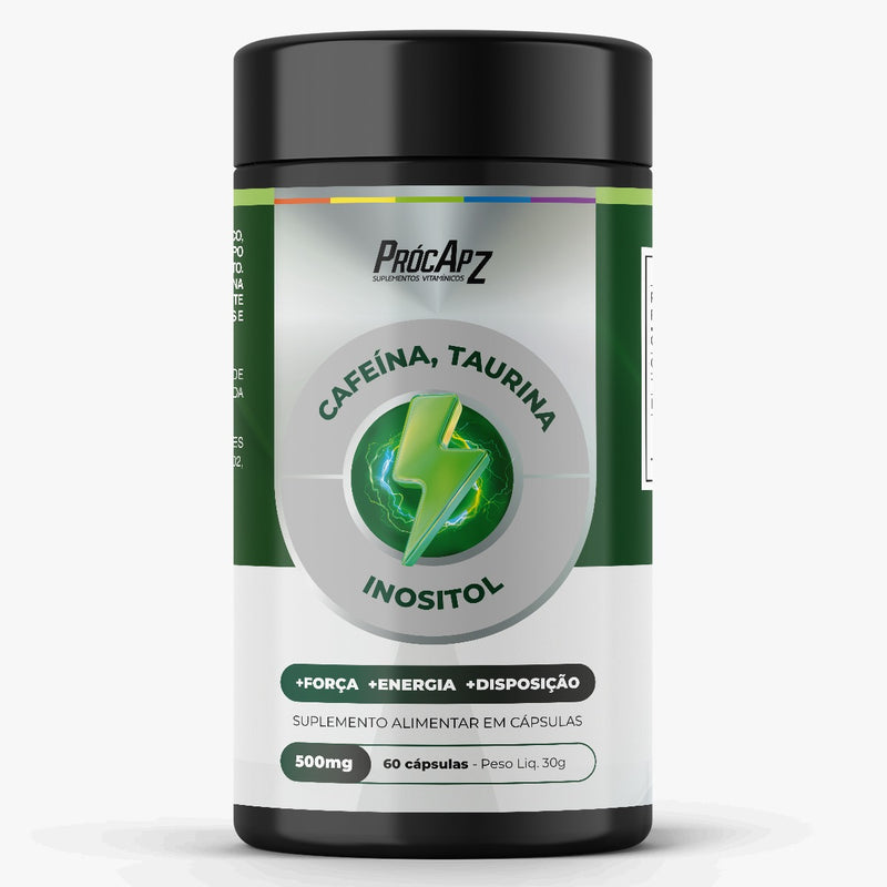 Cafeína, Taurina e Inositol - 60 Cápsulas
