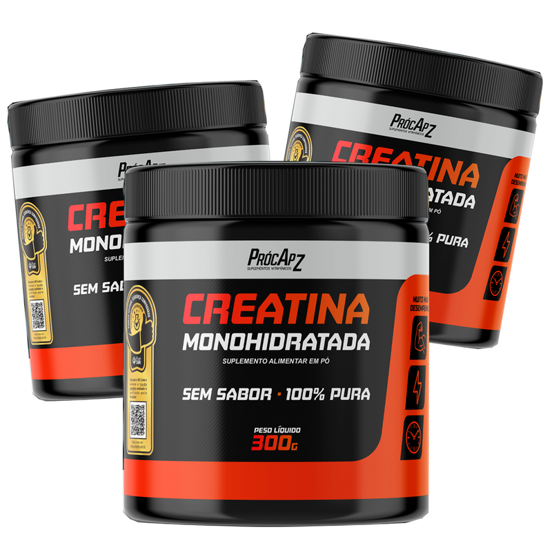 Kit Com 3 - Creatina Monohidratada | 100% Pura - 300g