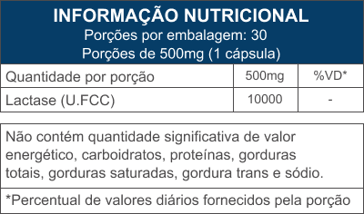 Lactase 10.000 U.FCC - 30 Cápsulas