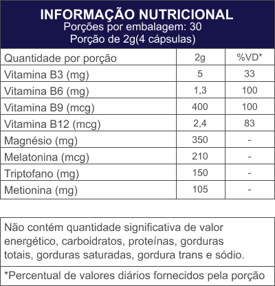 Pró Night - 120 Cápsulas l Triptofano e Magnésio