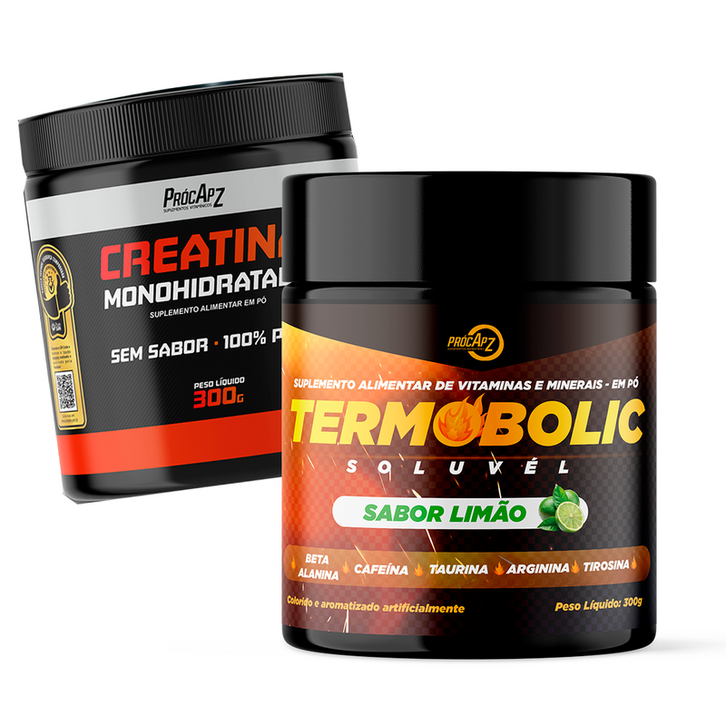 Kit - Termobolic Limão 300g + Creatina Monohidratada 100% Pura 300g