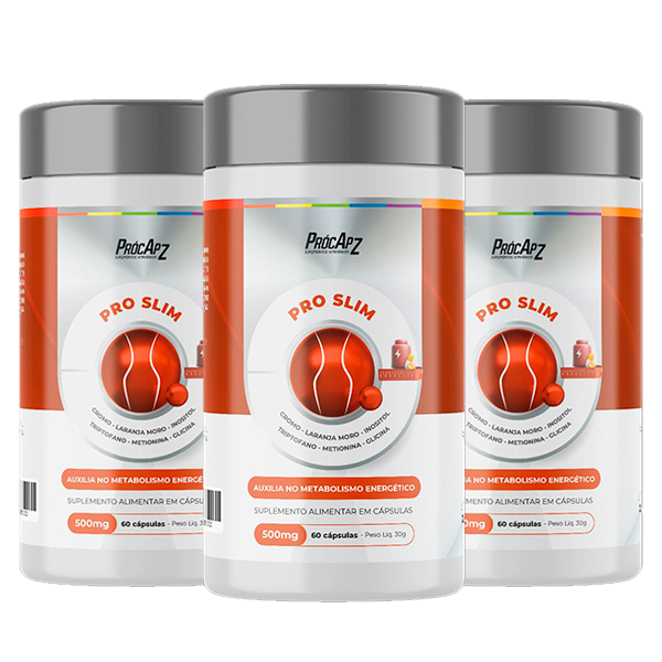 Kit Com 3 - Pró Slim | Melhora Metabólica - 60 Cápsulas