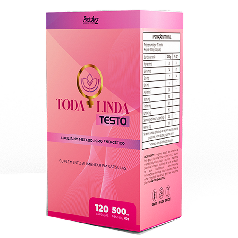 Testo Toda Linda - 120 cápsulas | Metabolismo Energético